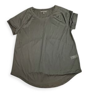 ATHLETA Women’s Black Semi Sheer Vapor Short Sleeve Tee Style #444777 Size Mediu